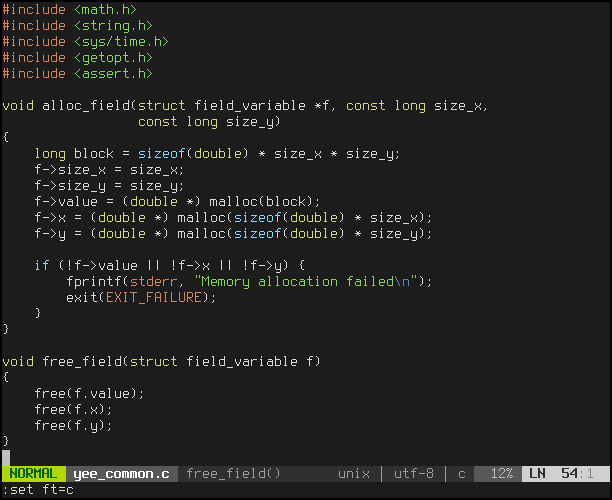 Vim screenshot 1